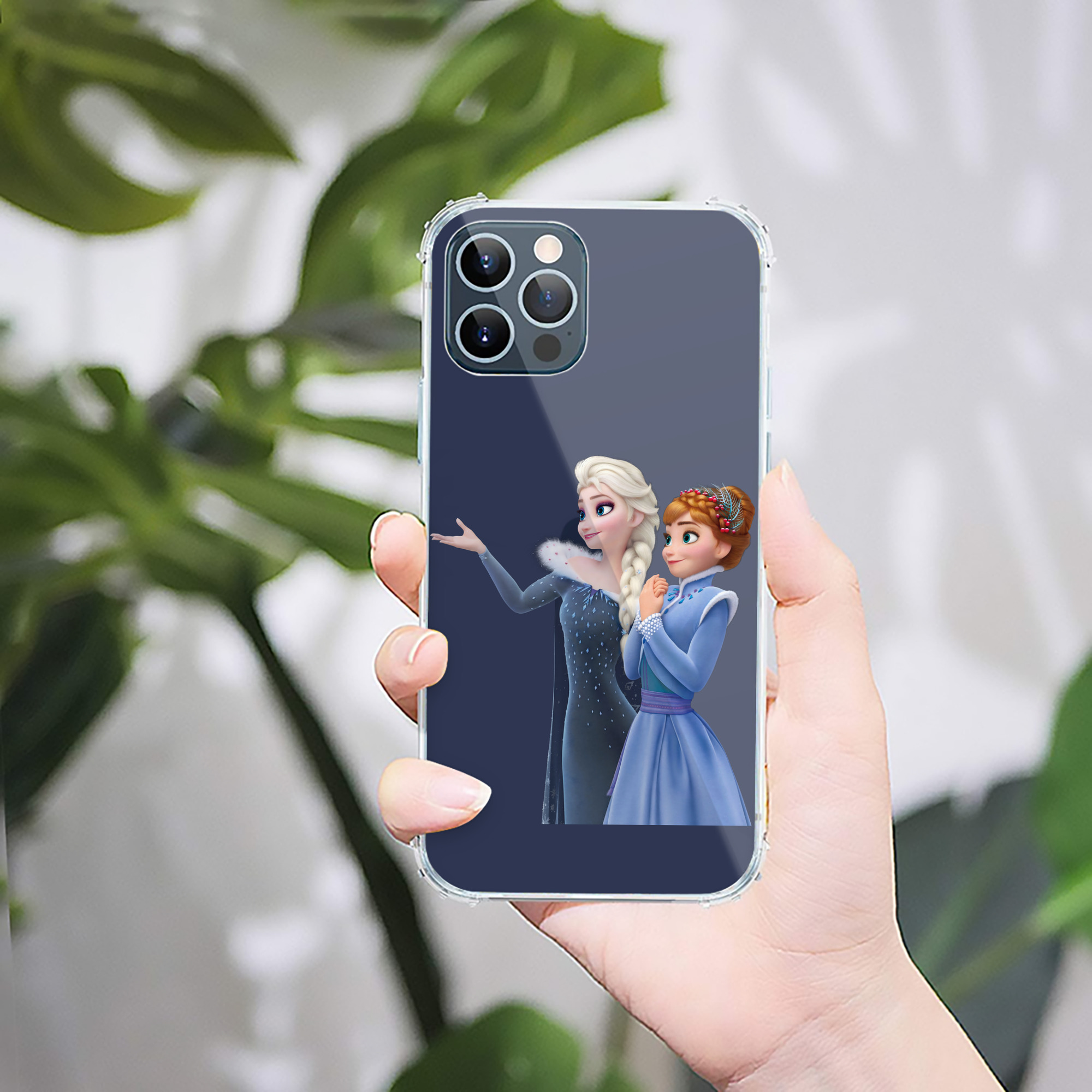 （画像用） アナと雪の女王 アンナ エルサ Frozen Anna Elsa 【iPhone 12シリーズ対応】透明スマホケース（クリアソフトケース）
